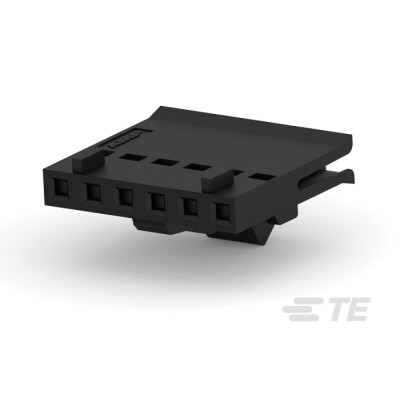 TE Connectivity FFC Female PCB Connector Housing 2.54 mm Pitch 6 Way 1 Row Straight Nylon Cable Mount 487526-5