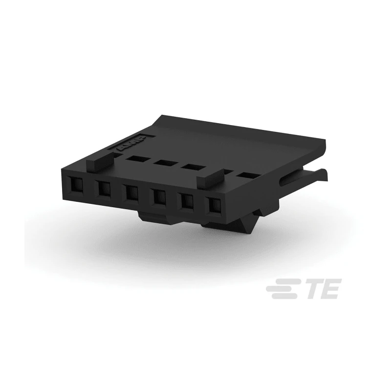 TE Connectivity FFC Female PCB Connector Housing 2.54 mm Pitch 6 Way 1 Row Straight Nylon Cable Mount 487526-5