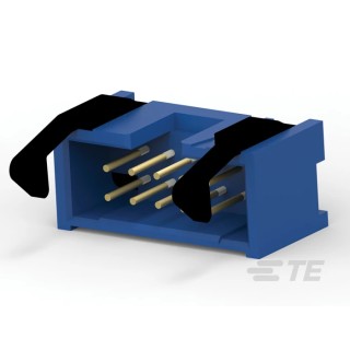 TE Connectivity AMP-LATCH Series Straight Through Hole PCB Header, 10 Contacts, 2 Row, 2.54 mm Pitch 2-1761713-3
