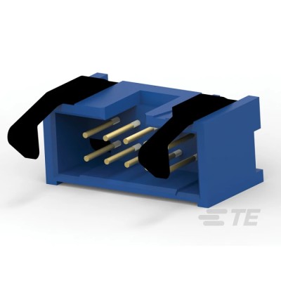 TE Connectivity AMP-LATCH Series Straight Through Hole PCB Header, 10 Contacts, 2 Row, 2.54 mm Pitch 2-1761713-3