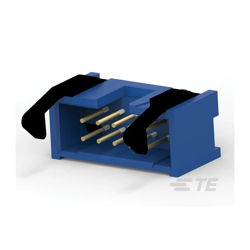 TE Connectivity AMP-LATCH Series Straight Through Hole PCB Header, 10 Contacts, 2 Row, 2.54 mm Pitch 2-1761713-3