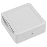 RS PRO Grey ABS Enclosure, IP20, IK06, 75.8 mm x 75.6 mm x 30.3 mm, Grey Lid 192-0715