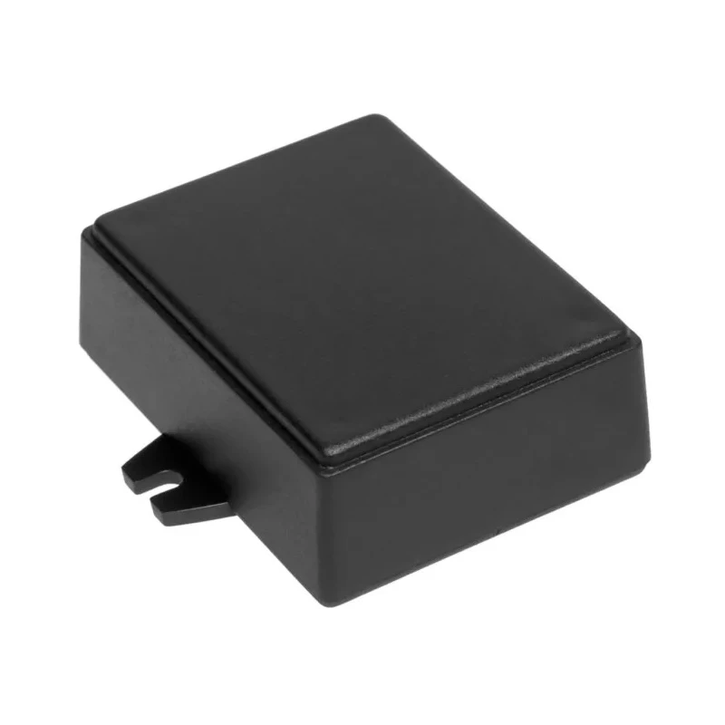 RS PRO Flanged ABS Enclosure IP54, Black, 27.9 mm Height, 75.8 mm Length, 77.9 mm Width, Two-Part, Wall Mounting 