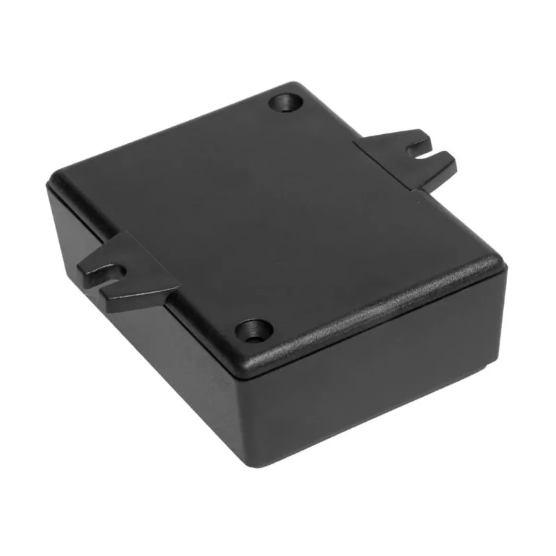 RS PRO Flanged ABS Enclosure IP54, Black, 27.9 mm Height, 75.8 mm Length, 77.9 mm Width, Two-Part, Wall Mounting 