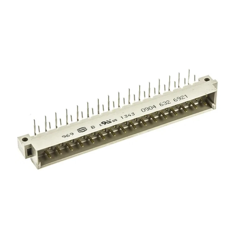 HARTING DIN 41612 Connector 32 Way 5.08 mm Pitch, Through Hole, C/2, Solder Class C2, 2 Row Male, Right Angle 09046326921