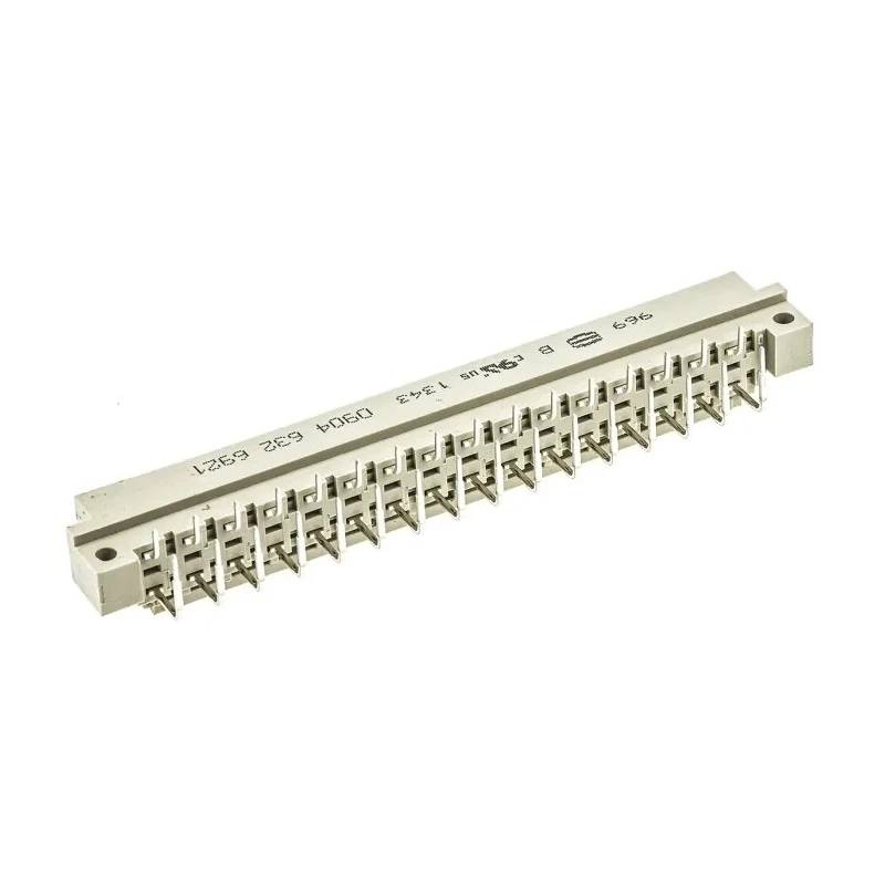HARTING DIN 41612 Connector 32 Way 5.08 mm Pitch, Through Hole, C/2, Solder Class C2, 2 Row Male, Right Angle 09046326921