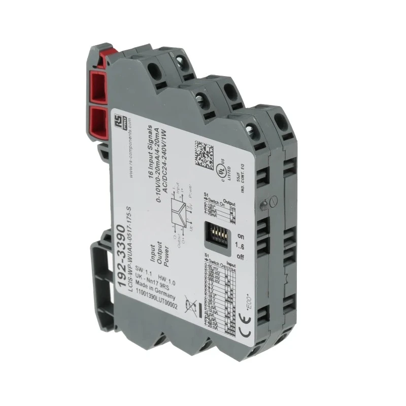 RS PRO LCIS-WP-WAA Series Signal Conditioner, Current/Voltage Input & Output, 24V AC/DC – 240V AC/DC, DIN Rail 192-3390
