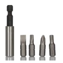 RS PRO Screwdriver Bit Set, Hex, Slotted, Phillips, Torx, Pozidriv, 31 Pieces Stainless Steel Sleeve, 1/4 in Drive 192-3663