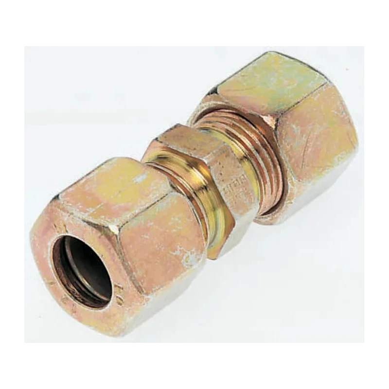 Parker Hydraulic Fitting Steel 20 mm Hose ID, Female/Female, Zinc Finish, Ermeto DIN Series G20SCF