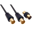 RS PRO RF Coaxial Cable, TV Aerial Connector Series, 40 m, 75 Ω, Black, Terminated 192-4501