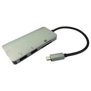 RS PRO 2 Port USB 3.0 Hub USB Powered, Type C Card Reader, 150mm Cable, 192-4704