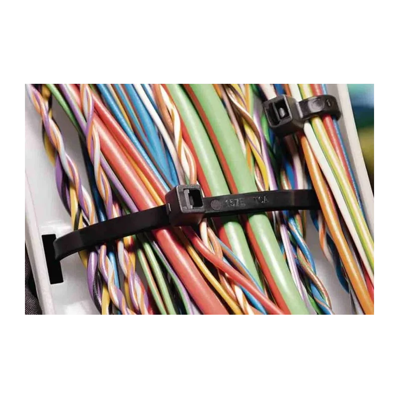 HellermannTyton Non-Releasable Cable Tie, 205 mm x 2.5 mm, Polyamide 66, Natural, T18L Series 111-02119 T18L-PA66-NA