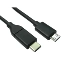 RS PRO IC Socket USB Cable, Male USB Type C to Male Micro USB Type B, USB 2.0, Black, 3m 192-4731