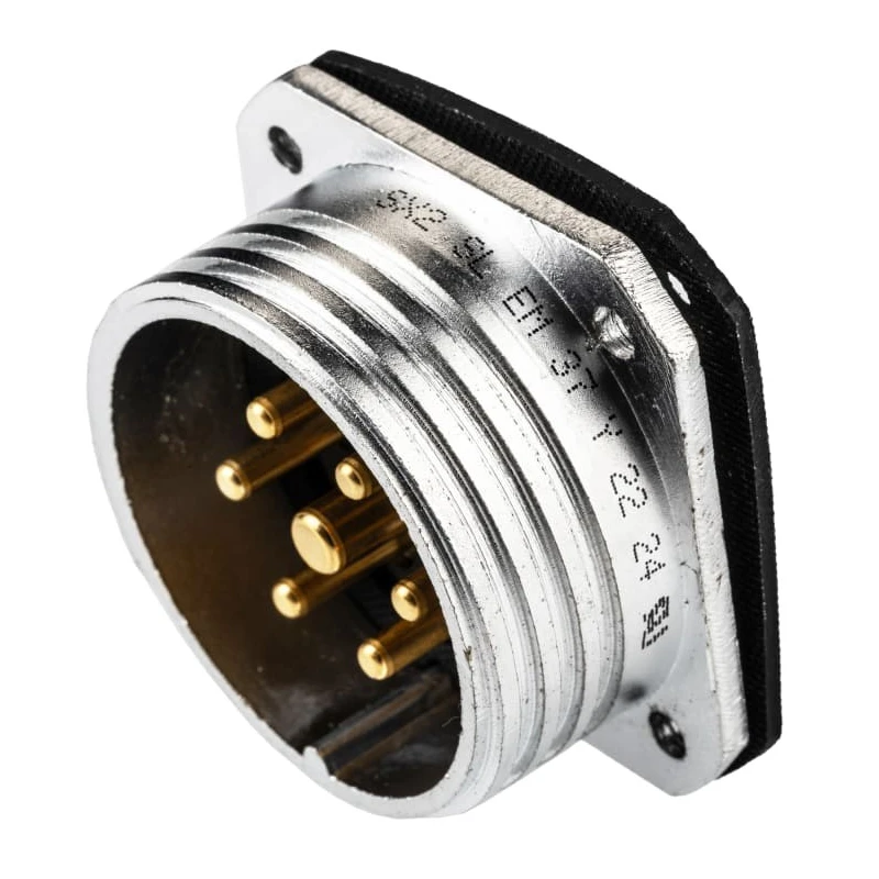 Amphenol Socapex Circular Connector 7 Contacts Panel Mount Socket Male IP67 SL61 Series 480V 50A SL EM 37 Y