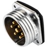 Amphenol Socapex Circular Connector 7 Contacts Panel Mount Socket Male IP67 SL61 Series 480V 50A SL EM 37 Y