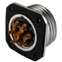 Amphenol Socapex Circular Connector 7 Contacts Panel Mount Socket Male IP67 SL61 Series 480V 50A SL EM 37 Y