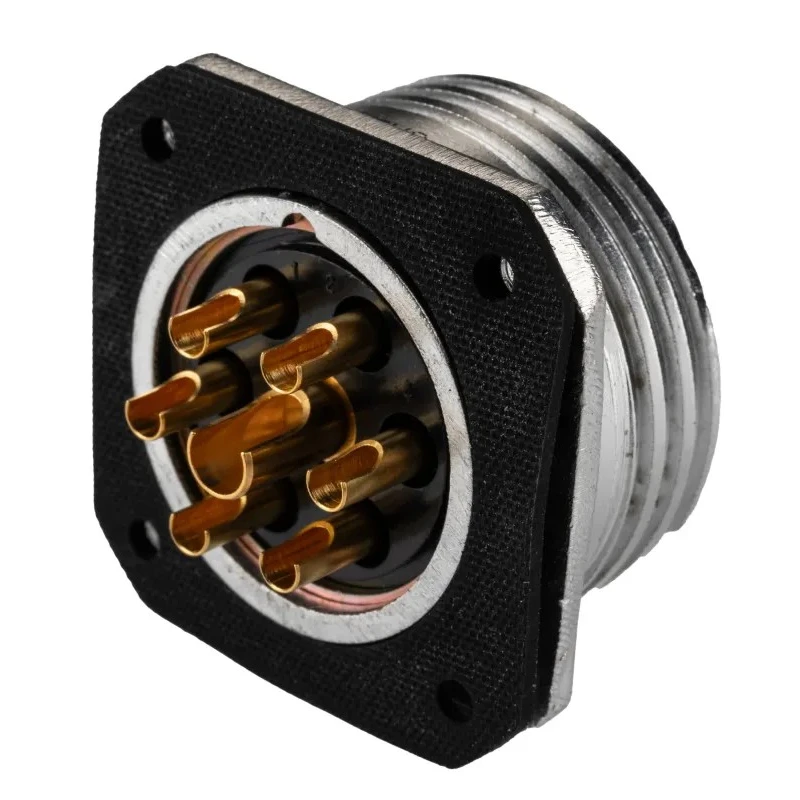 Amphenol Socapex Circular Connector 7 Contacts Panel Mount Socket Male IP67 SL61 Series 480V 50A SL EM 37 Y