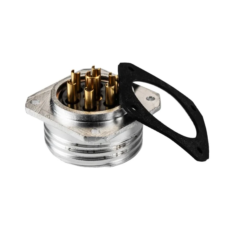 Amphenol Socapex Circular Connector 7 Contacts Panel Mount Socket Male IP67 SL61 Series 480V 50A SL EM 37 Y