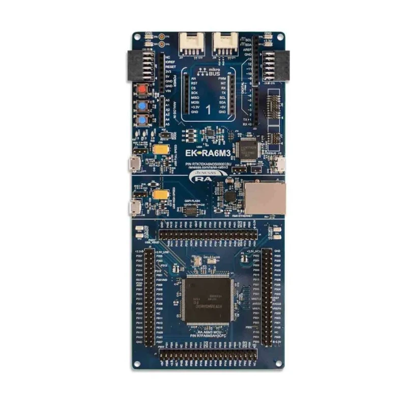 Renesas Electronics ARM Cortex-M4 Development Board with Ethernet, USB HS, TFT/JPEG, 1MB-2MB Flash, 640kB RTK7EKA6M3S01001BU