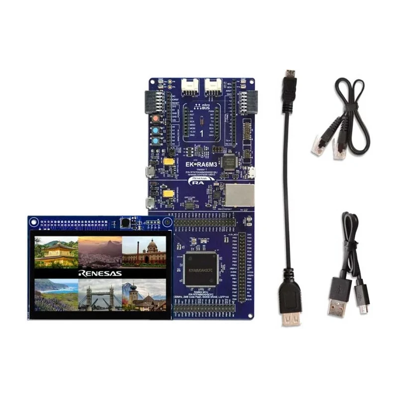 Renesas Electronics ARM Cortex-M4 Development Board with Ethernet, USB HS, TFT/JPEG, 1MB-2MB Flash, 640kB RTK7EKA6M3S01001BU