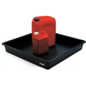Ecospill Ltd Polyethylene Spill Tray for Industrial Storage, 64 L Capacity, 800 x 800 x 120 mm, Chemical-Resistant P3048080