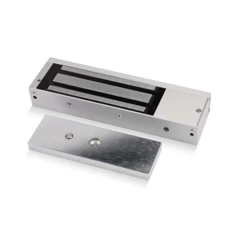RS PRO Single Door Access Control Door Magnet, 1200 lb Holding Force, Aluminium, 12V/24V DC, Fail Safe, Nickel 192-4535