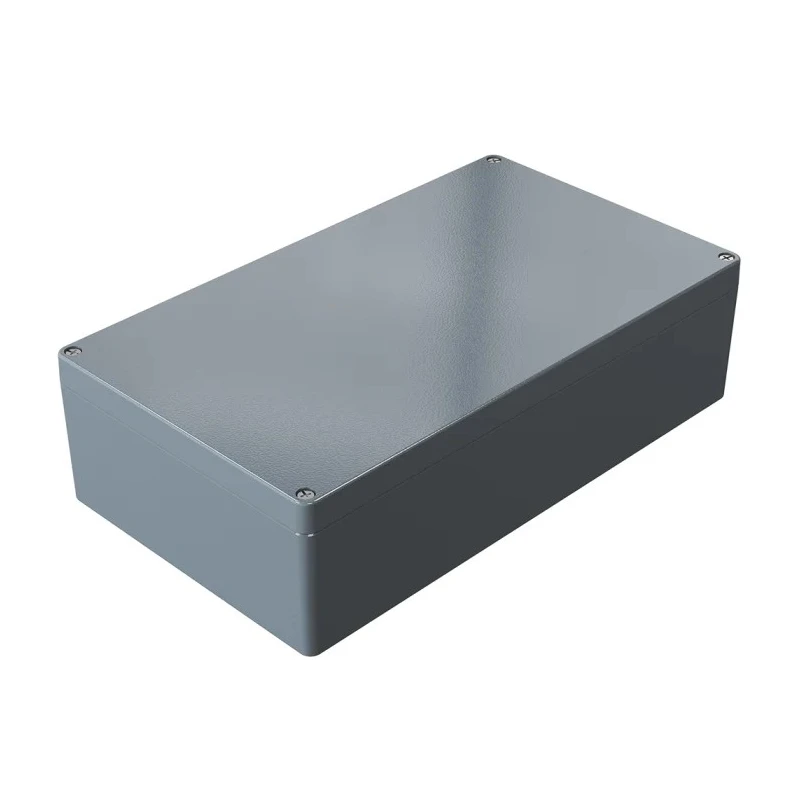 Rose Die Cast Aluminium Enclosure IP66 IK09 Grey Lid 400x230x111mm Aluminium Standard Series 01234011