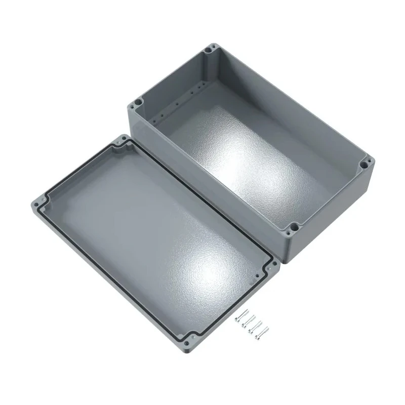 Rose Die Cast Aluminium Enclosure IP66 IK09 Grey Lid 400x230x111mm Aluminium Standard Series 01234011