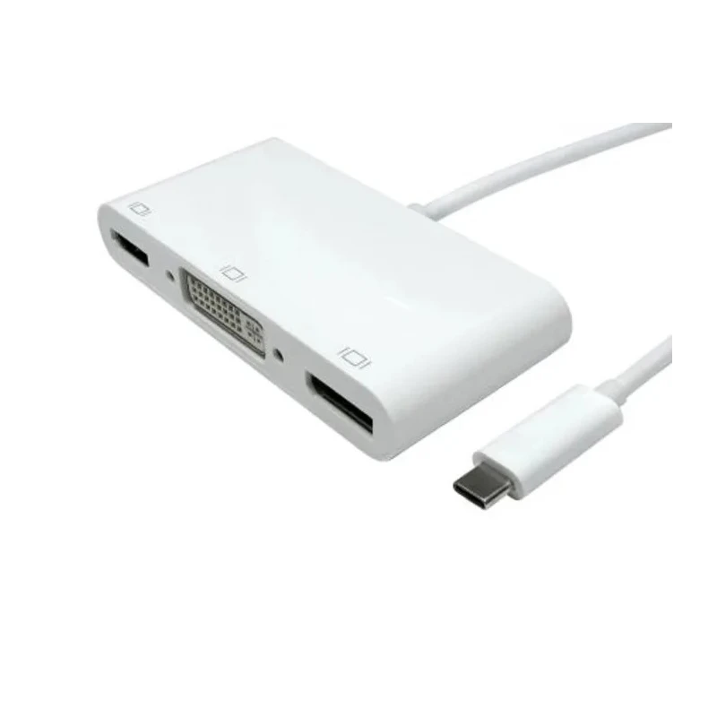 RS PRO USB 3.1 Type-C to HDMI, DisplayPort, DVI Adapter, 4K Resolution, 192-4723
