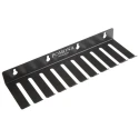Pomona Test Lead Rack, Steel Body, Black, 10 Slots, 8.13 mm Cable Diameter, 279.4 mm Length 4408/POM