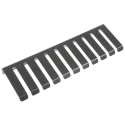 Pomona Test Lead Rack, Steel Body, Black, 10 Slots, 8.13 mm Cable Diameter, 279.4 mm Length 4408/POM