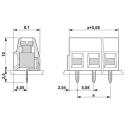 Phoenix Contact MKDSN 1.5/3-5.08 Series PCB Terminal Block, 3 Contacts, 5.08 mm Pitch, 13.5A, Straight Wave 1729131