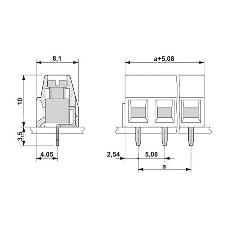 Phoenix Contact MKDSN 1.5/3-5.08 Series PCB Terminal Block, 3 Contacts, 5.08 mm Pitch, 13.5A, Straight Wave 1729131