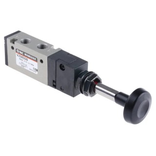 SMC Push Pull Mechanical Valve, Rc/NPT Rc 1/8, 0.7 MPa, 5/2, 18 mm VZM500