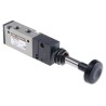 SMC Push Pull Mechanical Valve, Rc/NPT Rc 1/8, 0.7 MPa, 5/2, 18 mm VZM500