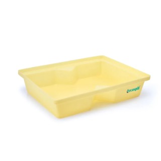 Ecospill Ltd Polyethylene Spill Tray 40 L Absorbent Capacity, Yellow, 800x600 mm, R3340805