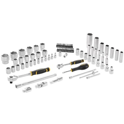 Stanley 81-Piece 1/2 in & 1/4 in Drive 6-Point Hex, Phillips, Pozidriv, Slotted, Torx Socket Set FMMT82826-1