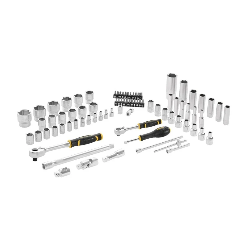 Stanley 81-Piece 1/2 in & 1/4 in Drive 6-Point Hex, Phillips, Pozidriv, Slotted, Torx Socket Set FMMT82826-1