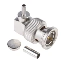 Telegartner BNC Series Coaxial Connector Cable Male BNC 75Ω Right Angle Body Crimp J01002A0027