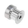 RS PRO Aluminium Timing Belt Pulley, 6 mm Belt Width, 2.5 mm Pitch, 16 Teeth, Flanged, Pilot Bore 4 mm 16T2.5/16.2