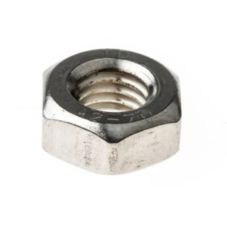 RS PRO Plain Stainless Steel Locknut M30, DIN 934 Standard, Full Type, 46 mm Width, 24 mm Height 193-3480