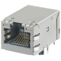 Molex  RJ45 Panel Mount Shielded Right Angle Dual-Port Female Ethernet Connector
