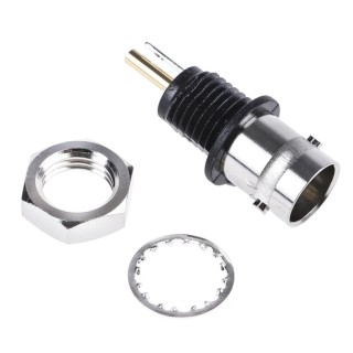 Telegartner BNC Series Coaxial Connector Panel Mount Female BNC, 50 Ω, Straight Body Solder J01001D0043