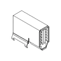 Molex 10 Way Right Angle Through Hole Female Firewire Connector, 2A, 125V, Phosphor Bronze, Solder, 55445-1029