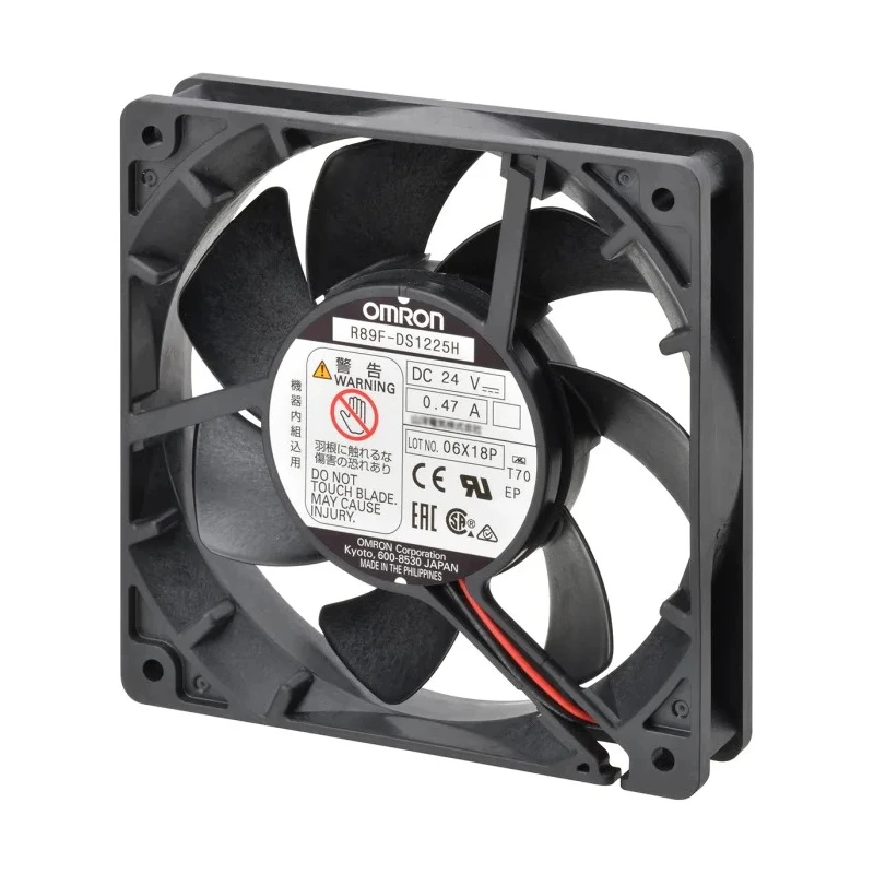 Omron Axial Fan 24V DC, 12 W, 3.88 m³/min, Ball Bearing, Square Frame, 120×120×38 mm R89F-DS1238H-S1