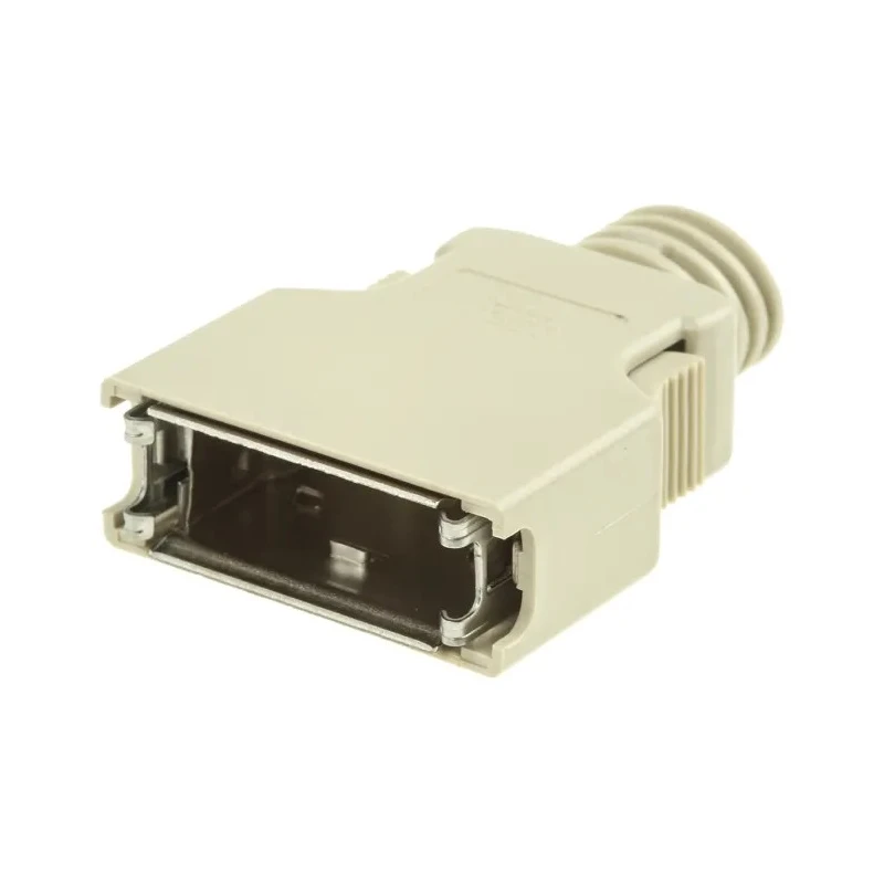 3M ABS Straight D-Sub Backshell, 20 Way, Strain Relief, Beige, Nickel Plating, 103 Series 10320-3210-000
