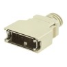 3M ABS Straight D-Sub Backshell, 20 Way, Strain Relief, Beige, Nickel Plating, 103 Series 10320-3210-000