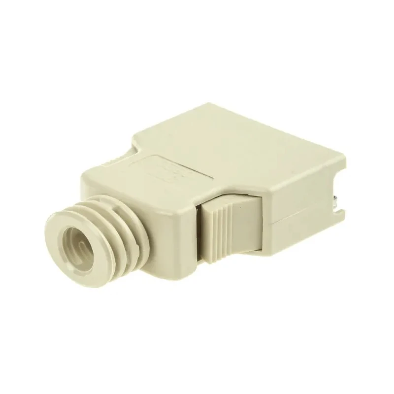 3M ABS Straight D-Sub Backshell, 20 Way, Strain Relief, Beige, Nickel Plating, 103 Series 10320-3210-000