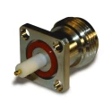 Amphenol RF N-Type Series Coaxial Connector Flange Female SMA, 50Ω, Straight Solder 11GHz 172117