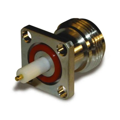 Amphenol RF N-Type Series Coaxial Connector Flange Female SMA, 50Ω, Straight Solder 11GHz 172117